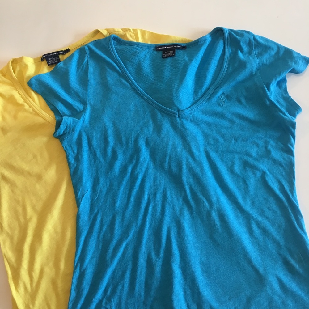 ✨Ralph Lauren Sport✨Bundle of V Neck T-Shirts (L)